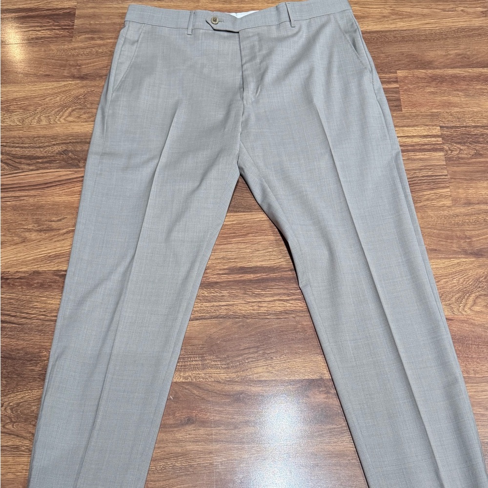 Zanella Taupe Checkered Trousers